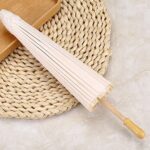 pack of 2 paper parasol chinese / japanese decorative umbrella white diy painting decorative umbrella wedding bridal par