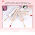 pack of 2 paper parasol chinese / japanese decorative umbrella white diy painting decorative umbrella wedding bridal par