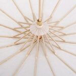 pack of 2 paper parasol chinese / japanese decorative umbrella white diy painting decorative umbrella wedding bridal par