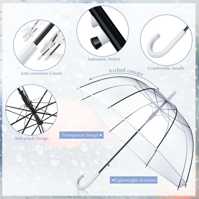 automatic clear wedding umbrella
