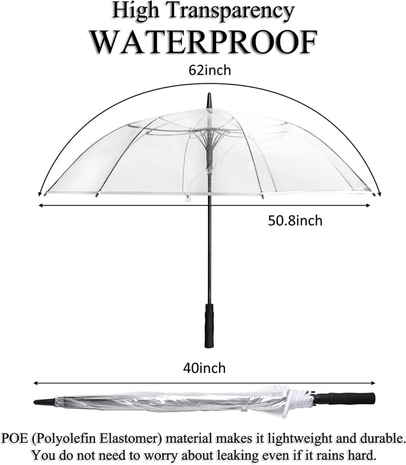 62 inch automatic clear golf umbrella