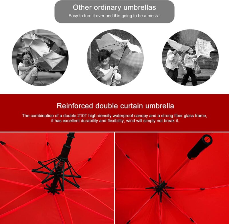 55 inch automatic uv protection double canopy oversized golf umbrella