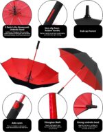 55 inch automatic uv protection double canopy oversized golf umbrella
