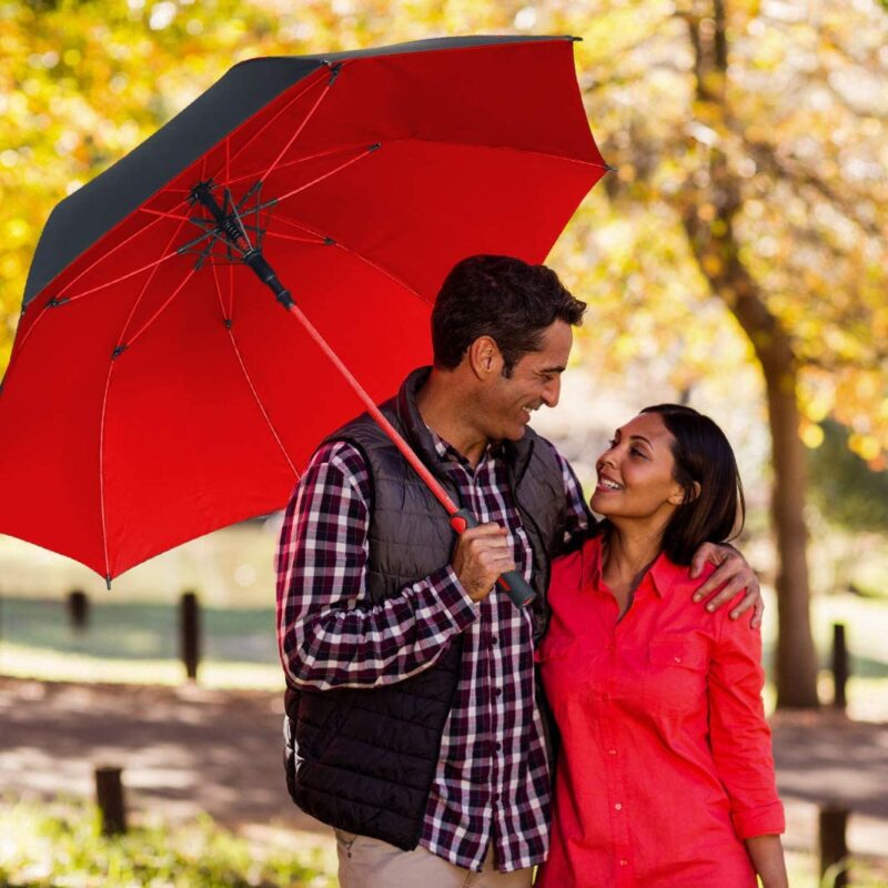 55 inch automatic uv protection double canopy oversized golf umbrella