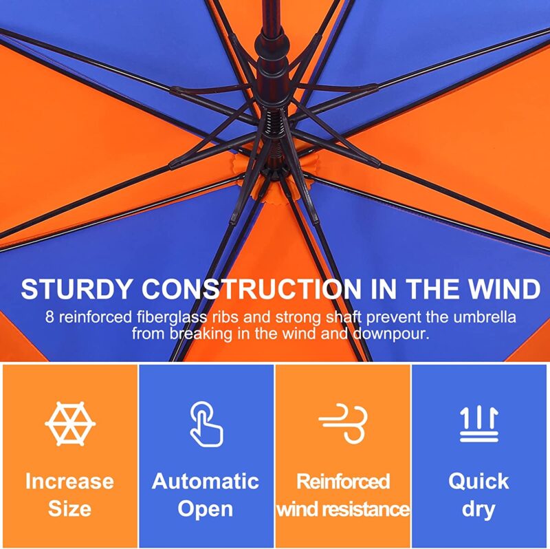 68 inch automatic windproof oversized golf umbrella