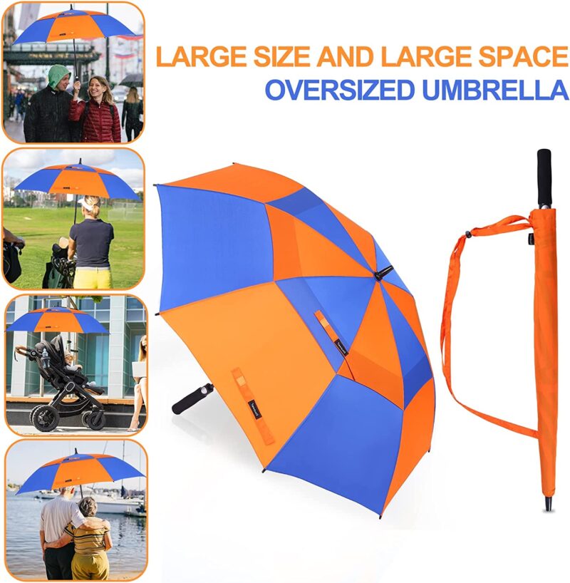 68 inch automatic windproof oversized golf umbrella