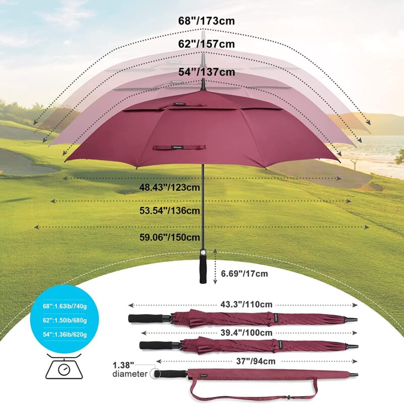 68 inch automatic oversized golf umbrella