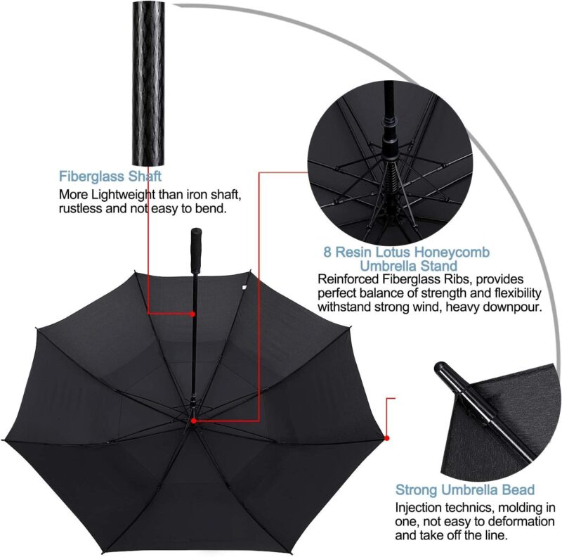 72 inch automatic windproof oversized golf umbrella