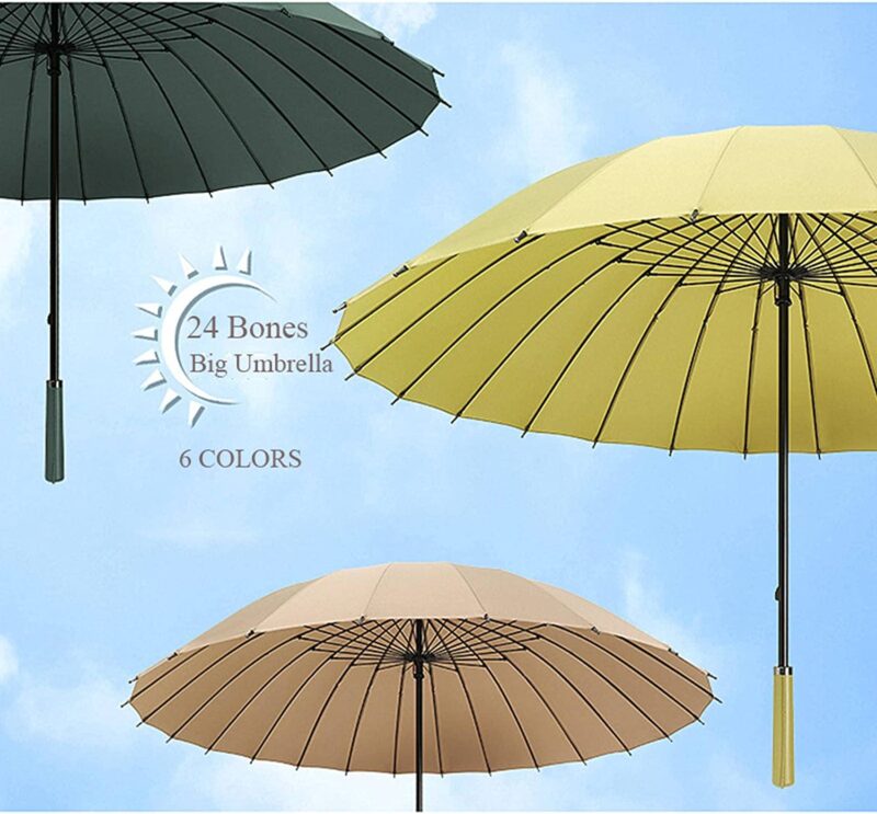nc large windproof umbrella 24k strong glass fiber bone golf umbrella long handle business