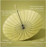 nc large windproof umbrella 24k strong glass fiber bone golf umbrella long handle business