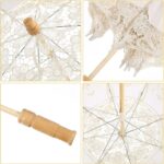 44cm lace umbrella paper umbrellas for decorations bridal umbrella wooden handle parasol for weddings parties outdoo