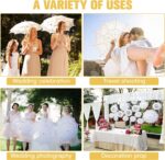 44cm lace umbrella paper umbrellas for decorations bridal umbrella wooden handle parasol for weddings parties outdoo