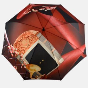 white folding umbrella