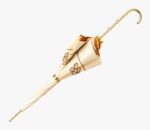 pauline double cut feather three diamonds long handle umbrella