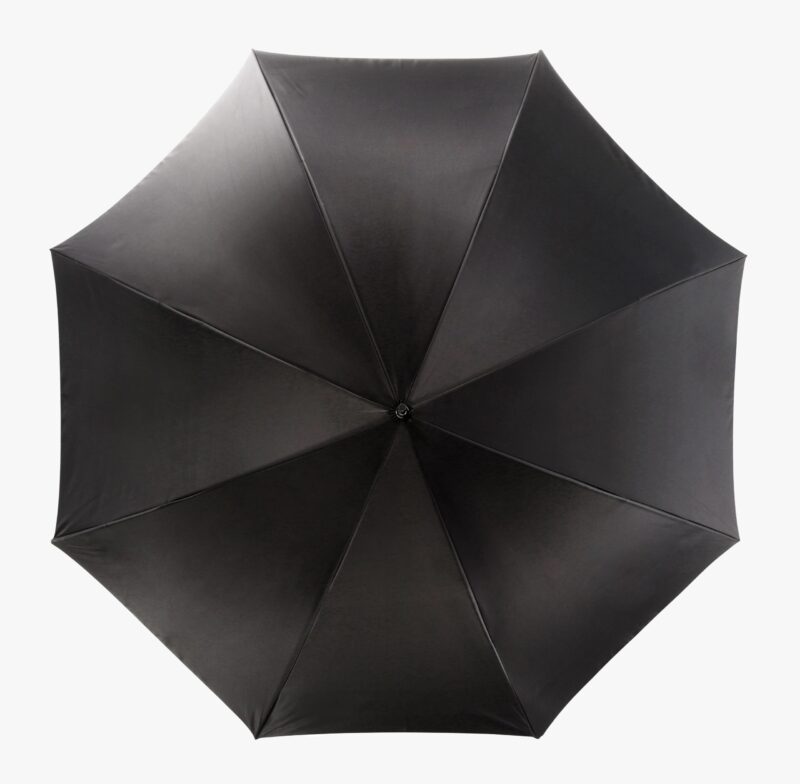 rattan elbow white dahlia long handle umbrella