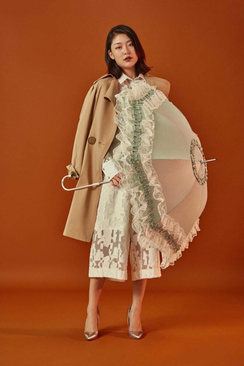 lace handmade double umbrella flora