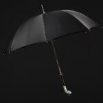 colored enamel peacock long handle umbrella