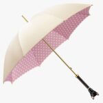 black pink long handle umbrella