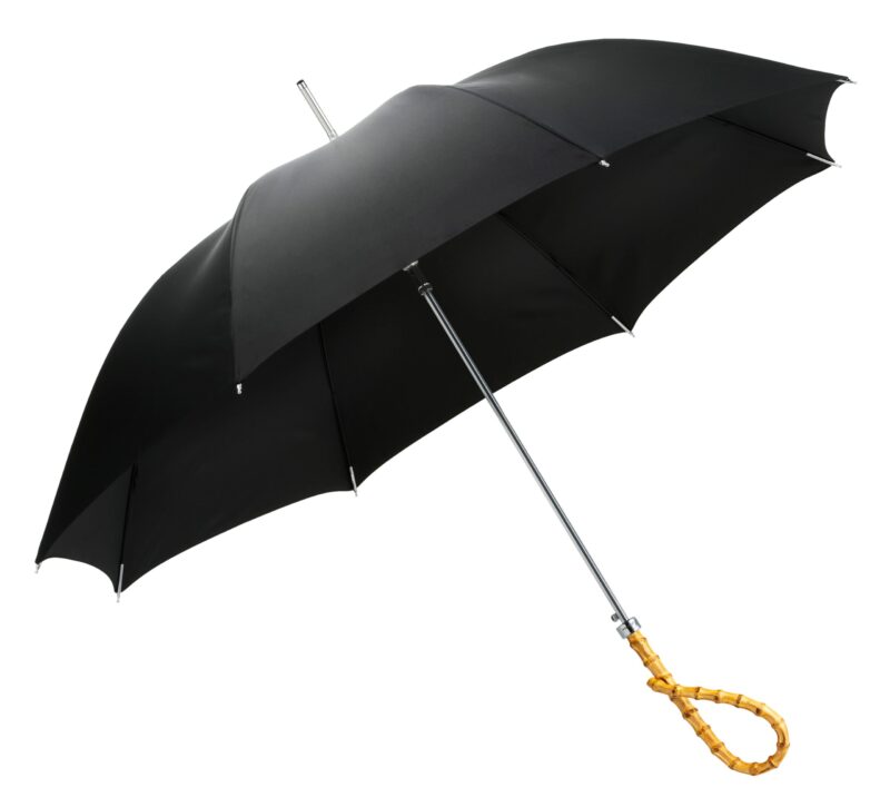 rain and black 9 shaped elbow long handle umbrella