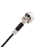 ebony skull folding umbrella