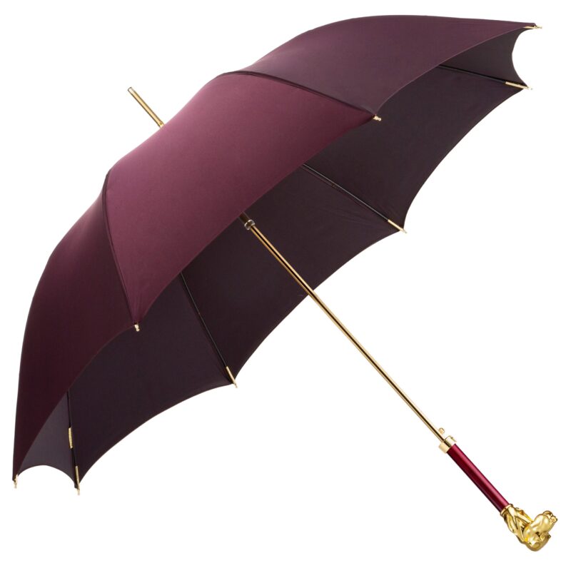 pug crimson lip red long handle umbrella