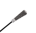 black folding umbrella