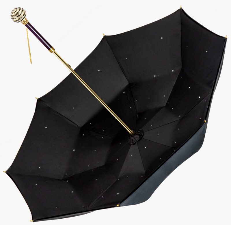 full drilled double layer umbrella with stars inside