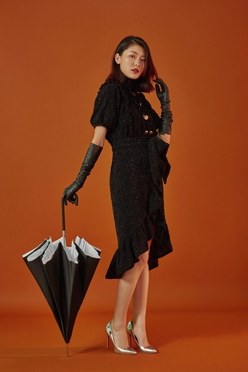 cowhide bent double umbrella