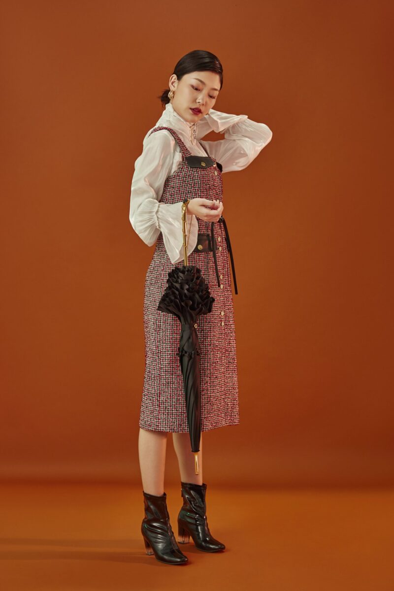 copper chain straight shank 1 diamond maggie lace double umbrella