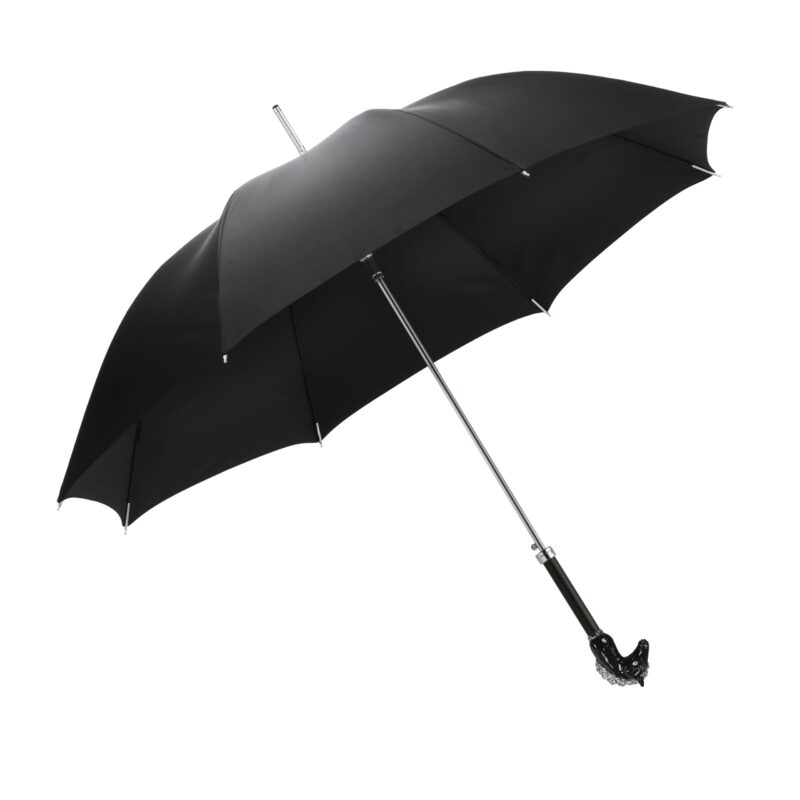 black straight umbrella