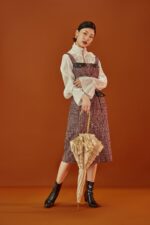 rice white edge bent double umbrella