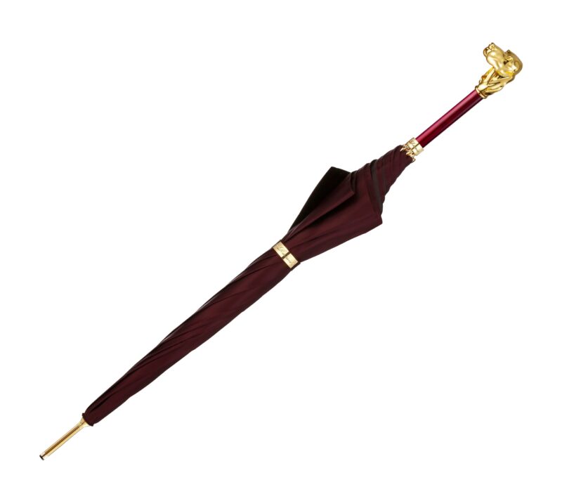 pug crimson lip red long handle umbrella