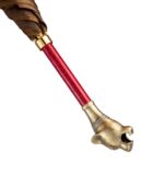 white steel leopard long handle umbrella