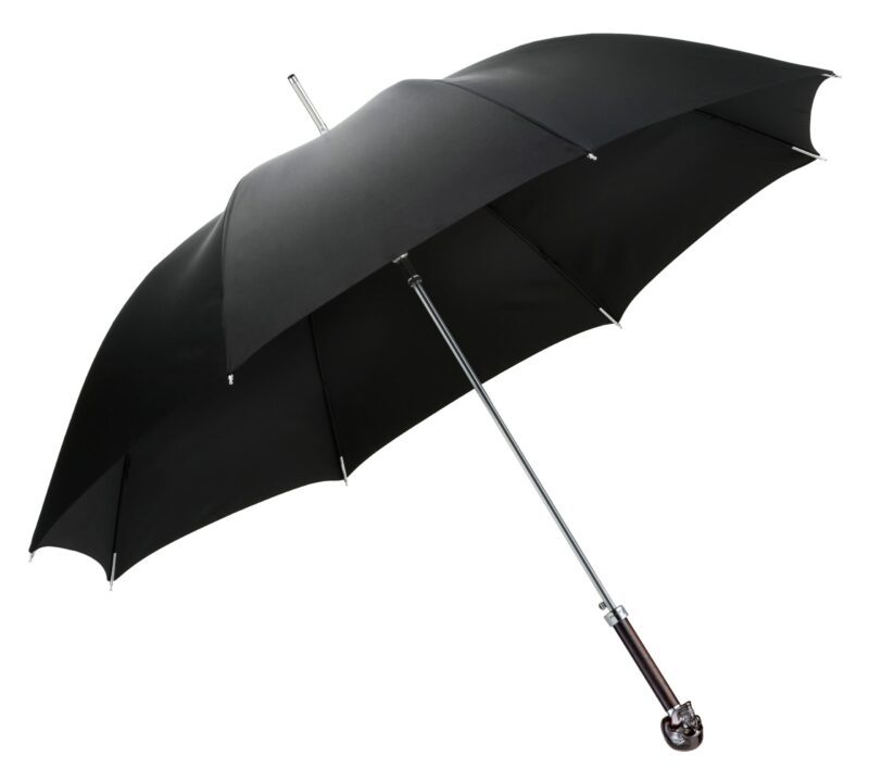 it s raining black looking up skull long handle umbrella