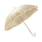 rice white edge bent double umbrella