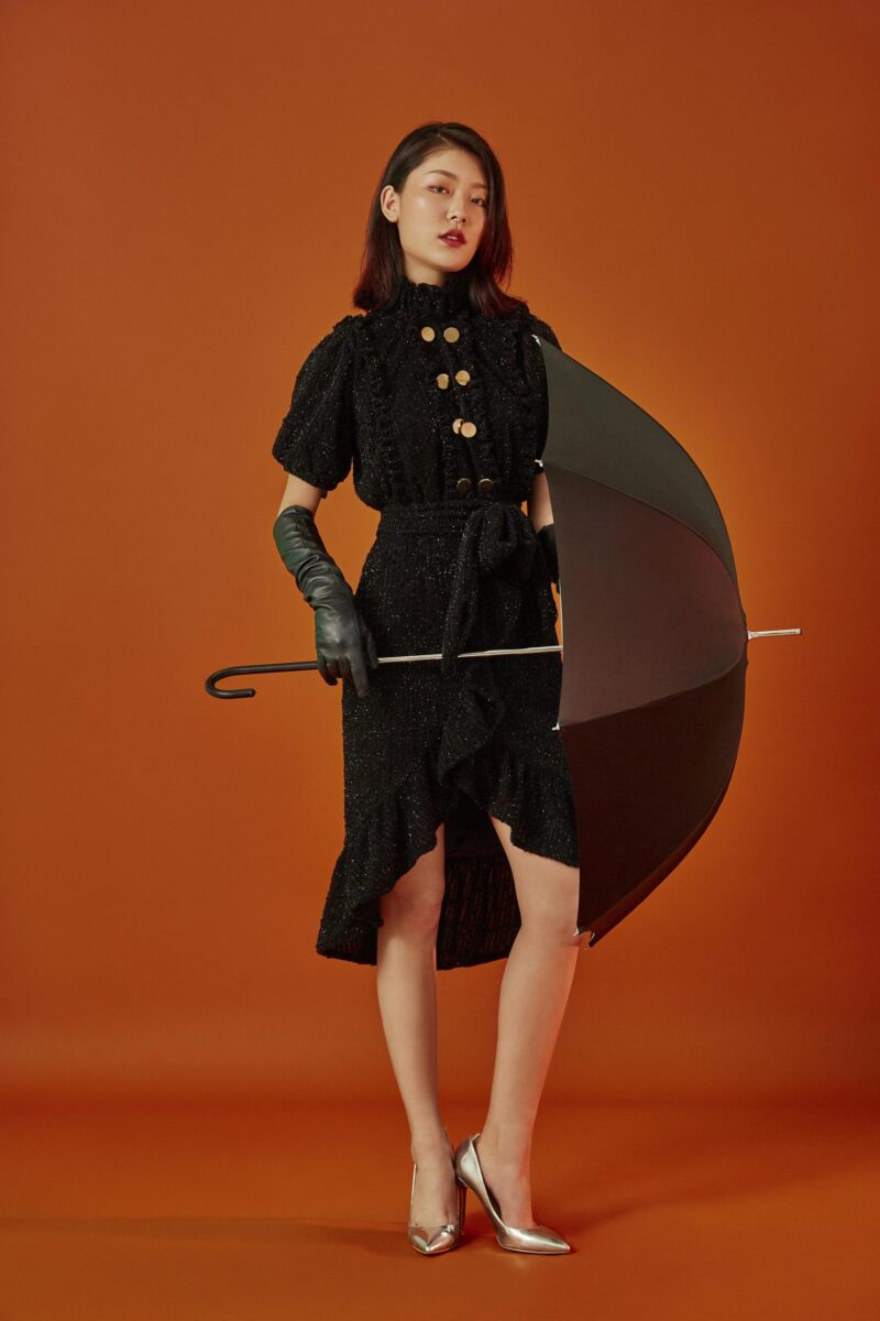 cowhide bent double umbrella