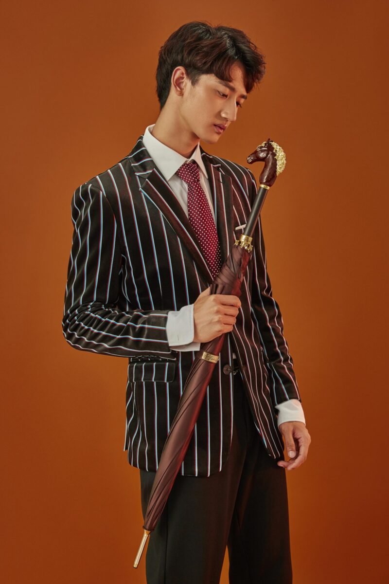 colored enamel horse long umbrella