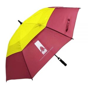 black folding umbrella