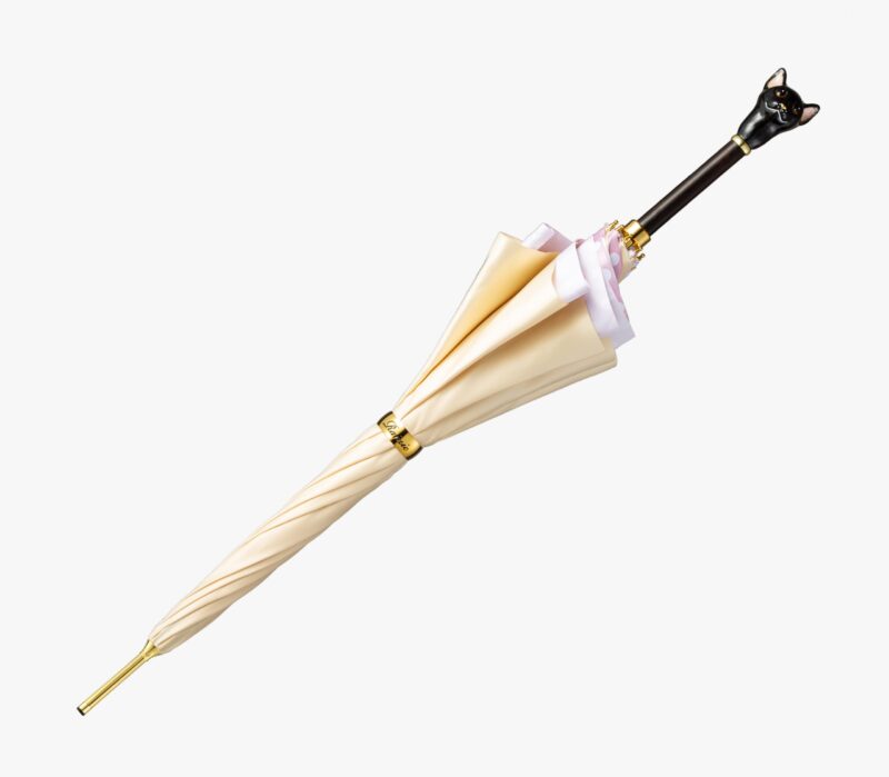 black pink long handle umbrella